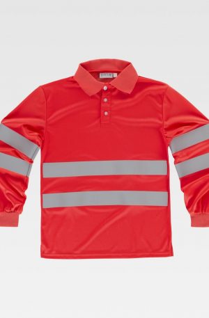 Polo Manga Larga Rojo (C3837)