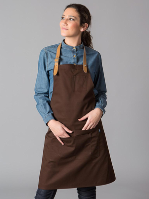 DELANTAL CON PETO CINTA DE CUERO 156400