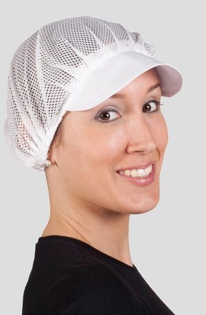 GORRO MUJER REJILLA VISERA BCA. (PAQ. 10 UNID) (410000)