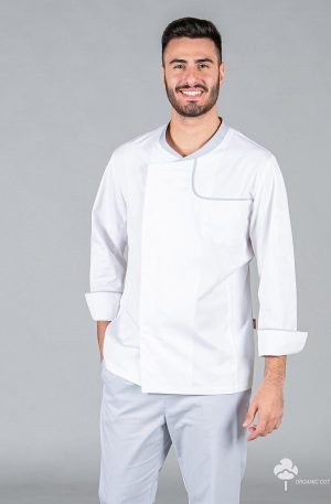 CHAQUETA COCINA HOMBRE OTERO TEJIDO RECICLADO Y ORGANICO KLOPMAN (942500)