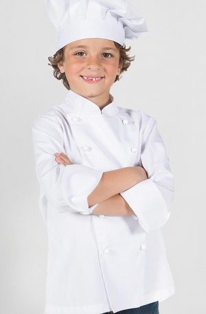 CHAQUETA COCINERO INFANTIL BLANCA (950100)