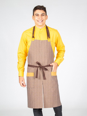 DELANTAL CON PETO CHOCOLATE 82X72 CM 100006