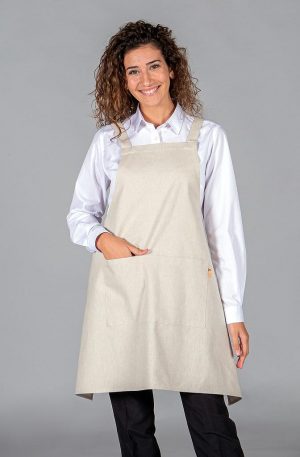 DELANTAL CON PETO TEJIDO ORGANICO 76X92 CM (157400)