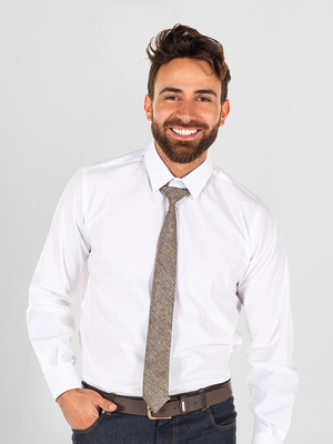 CORBATA CON NUDO DE PALA ESTRECHA 326600