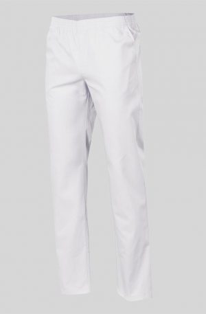 PANTALON SANITARIO SARGA BLANCA BOLS. GOMA ENTERA (772G00)