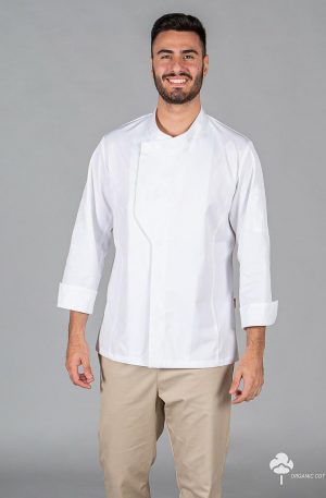 CHAQUETA COCINA UNISEX HARO TEJIDO RECICLADO Y ORGANICO KLOPMAN (942400)
