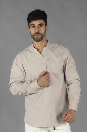 CAMISA HOMBRE CHAMBRAY CUELLO MAO NIAS 210009