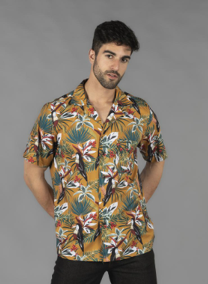 CAMISA HOMBRE CUELLO SOLAPA HAWAI 210002