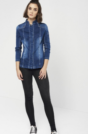 Chaquetilla Punto Denim Slim Fit 04129