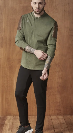 Chaquetilla Hombros Polipiel Slim Fit 04140