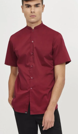 Camisa Manga Corta Cuello Mao Slim Fit 02140