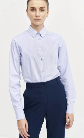 Camisa Estampada Cuello Camisero Slim Fit 02260