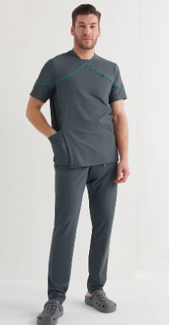 Casaca Sanitaria Cuello V Rib Regular Fit LYRA 21.24
